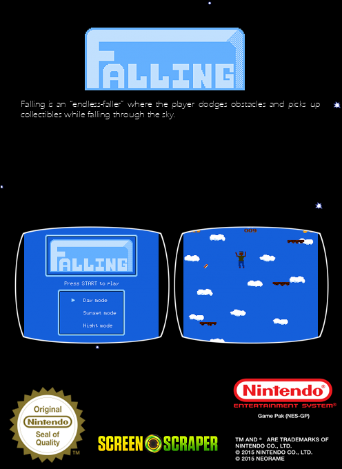 Falling (Homebrew) — Box back